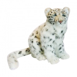 Hansa Sitting Snow Leopard Plush Soft Toy